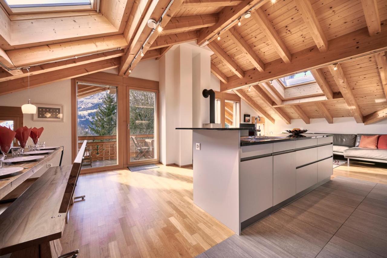 Chalet Bergfrieden Penthouse Wengen Exterior foto