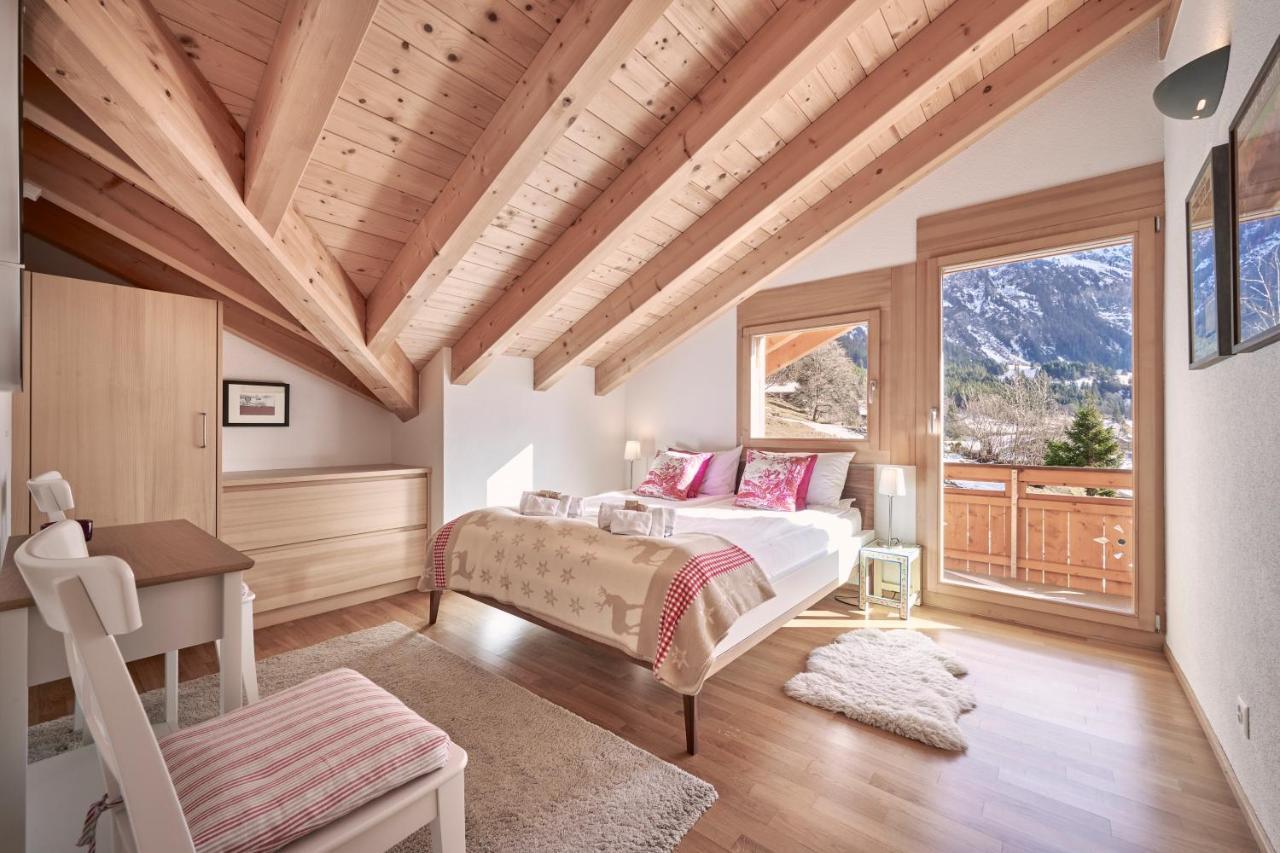 Chalet Bergfrieden Penthouse Wengen Exterior foto