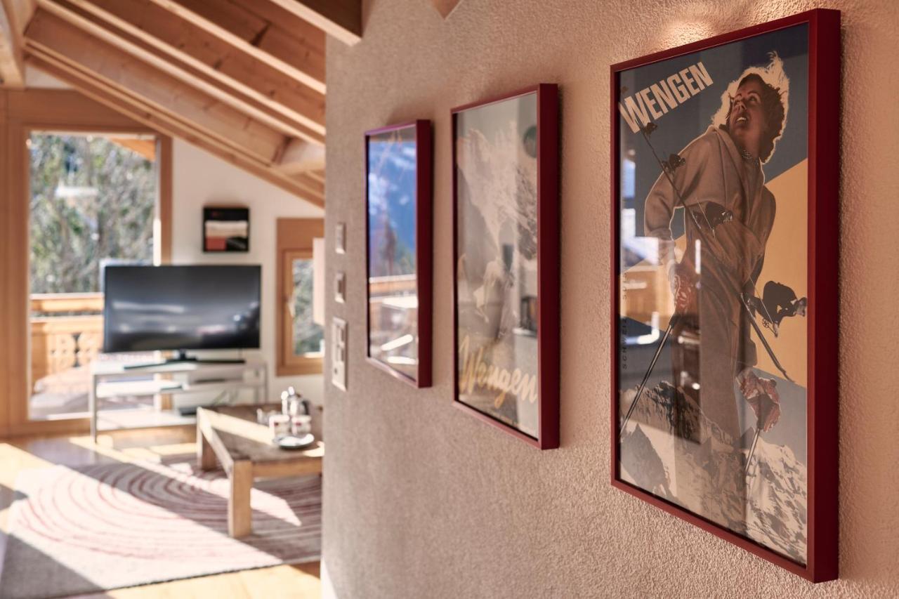 Chalet Bergfrieden Penthouse Wengen Exterior foto