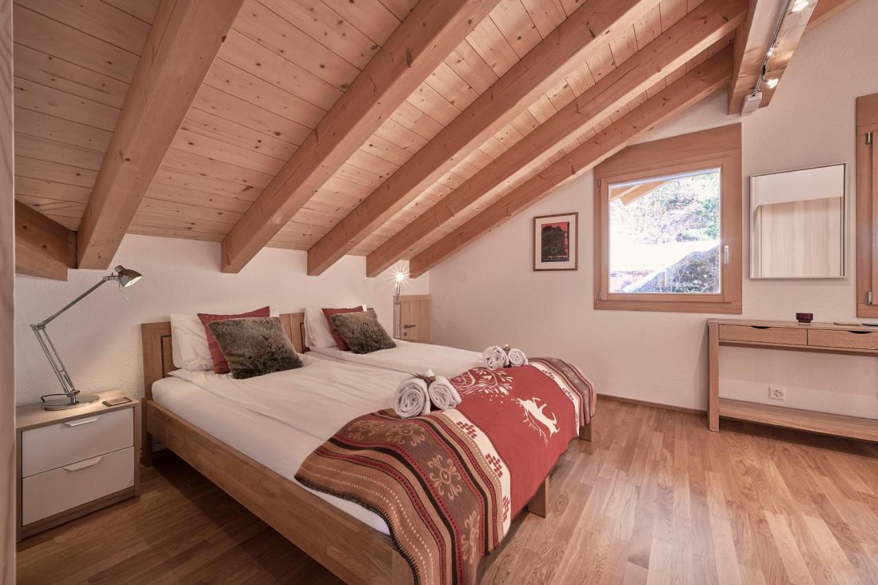 Chalet Bergfrieden Penthouse Wengen Exterior foto