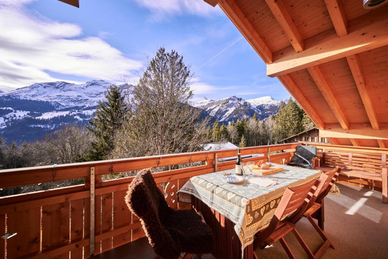 Chalet Bergfrieden Penthouse Wengen Exterior foto